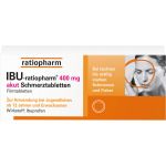 IBU-RATIOPHARM 400 mg akut Schmerztbl.Filmtabl. 20 St (артикул 266040) Германия