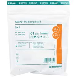 ASKINA Mullkompressen 5x5 cm steril 5X2 St – Артикул 6874421 (артикул 6874421) Германия