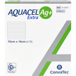 AQUACEL Ag+ Extra 10x10 cm Kompressen 10 St – Артикул 10973330 (артикул 10973330) Германия