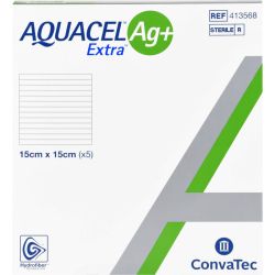 AQUACEL Ag+ Extra 15x15 cm Kompressen 5 St – Артикул 13364123 (артикул 13364123) Германия
