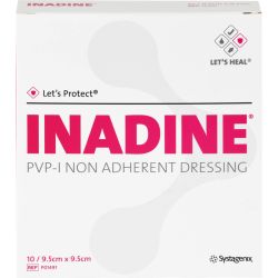 INADINE Salbengaze m. PVP Iod. 9,5x9,5cm 10 St – Артикул 7584211 (артикул 7584211) Германия