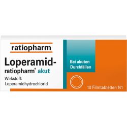 LOPERAMID-ratiopharm akut 2 mg Filmtabletten 10 St – Артикул 251191 (артикул 251191) Германия