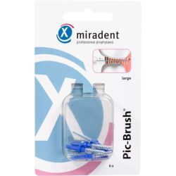 MIRADENT Interd.Pic-Brush Ersatzb.large blau 6 St – Артикул 2172449 (артикул 2172449) Германия