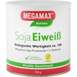 MEGAMAX Soja Eiwei Vanille Pulver 750 g – Артикул 3034583 (артикул 3034583) Германия