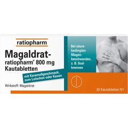MAGALDRAT-ratiopharm 800 mg Tabletten 50 St – Артикул 4869887 (артикул 4869887) Германия