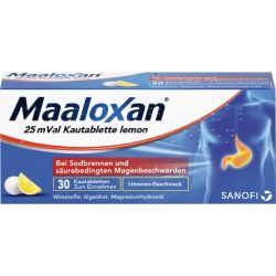 MAALOXAN 25 mVal Kautabletten lemon 30 St – Артикул 9717395 (артикул 9717395) Германия