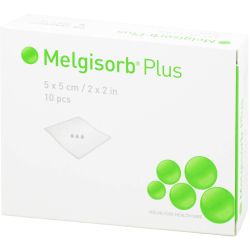 MELGISORB Plus Alginat Verband 5x5 cm steril 10 St – Артикул 9932656 (артикул 9932656) Германия