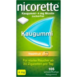 NICORETTE 4 mg freshfruit Kaugummi 105 St – Артикул 1642887 (артикул 1642887) Германия