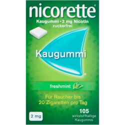 NICORETTE 2 mg freshmint Kaugummi 105 St – Артикул 3643425 (артикул 3643425) Германия