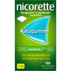 NICORETTE 4 mg freshmint Kaugummi 105 St – Артикул 3643454 (артикул 3643454) Германия