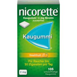 NICORETTE 2 mg freshfruit Kaugummi 105 St – Артикул 7274663 (артикул 7274663) Германия