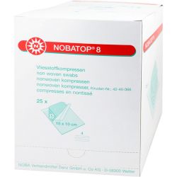 NOBATOP 8 Kompressen 10x10 cm steril 25X5 St – Артикул 7385635 (артикул 7385635) Германия