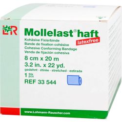 MOLLELAST haft Binden latexfrei 8 cmx20 m blau 1 St – Артикул 9886011 (артикул 9886011) Германия