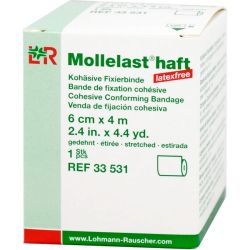 MOLLELAST haft Binden latexfrei 6 cmx4 m wei 1 St – Артикул 9886100 (артикул 9886100) Германия