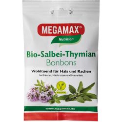MEGAMAX Bio Salbei-Thymian Bonbons 85 g – Артикул 13585551 (артикул 13585551) Германия