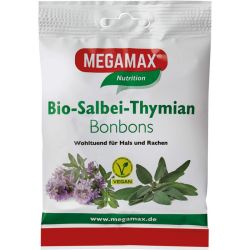 MEGAMAX Bio Salbei-Thymian Bonbons 50 g – Артикул 14372107 (артикул 14372107) Германия