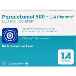 PARACETAMOL 500-1A Pharma Tabletten 10 St – Артикул 2481570 (артикул 2481570) Германия