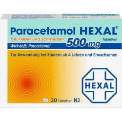 PARACETAMOL 500 mg HEXAL b.Fieber u.Schmerzen Tab. 20 St – Артикул 3485558 (артикул 3485558) Германия