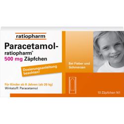 PARACETAMOL-ratiopharm 500 mg Zpfchen 10 St – Артикул 3953605 (артикул 3953605) Германия