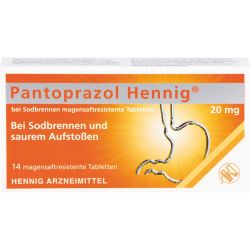 PANTOPRAZOL Hennig b.Sodbrennen 20 mg msr.Tabl. 14 St – Артикул 8439988 (артикул 8439988) Германия