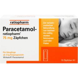 PARACETAMOL-ratiopharm 75 mg Zpfchen 10 St – Артикул 9263913 (артикул 9263913) Германия