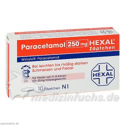 Paracetamol 250 Hexal Zaepfchen, 10 ST – Артикул 7524686 (артикул 7524686) Германия