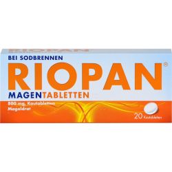 RIOPAN Magen Tabletten Kautabletten 20 St – Артикул 749293 (артикул 749293) Германия