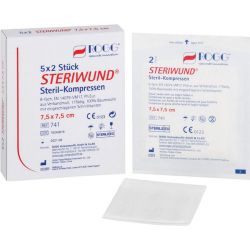 ROGG STERIWUND Kompr.10x10 cm steril 8fach 5X2 St – Артикул 3439162 (артикул 3439162) Германия
