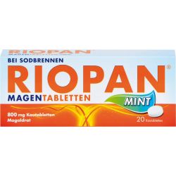 RIOPAN Magen Tabletten Mint 800 mg Kautabletten 20 St – Артикул 7110186 (артикул 7110186) Германия