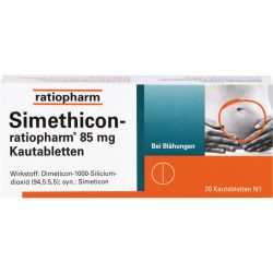 SIMETHICON-ratiopharm 85 mg Kautabletten 20 St – Артикул 1364773 (артикул 1364773) Германия