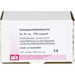SCHWANGERSCHAFTS-FRHTEST HCG Teststreifen Urin 20 St – Артикул 1534206 (артикул 1534206) Германия