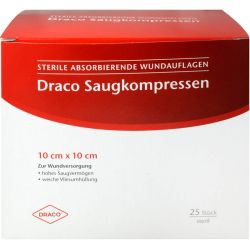 SAUGKOMPRESSEN steril 10x10 cm Draco 25 St – Артикул 1687275 (артикул 1687275) Германия