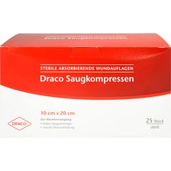 SAUGKOMPRESSEN steril 10x20 cm Draco 25 St – Артикул 1687329 (артикул 1687329) Германия