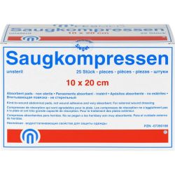 SAUGKOMPRESSEN unsteril 10x20 cm 25 St – Артикул 7350186 (артикул 7350186) Германия