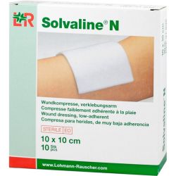 SOLVALINE N Kompressen 10x10 cm steril 10 St – Артикул 7600766 (артикул 7600766) Германия