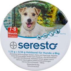 SERESTO 1,25g + 0,56g Halsband fr Hunde bis 8kg 1 St – Артикул 9315509 (артикул 9315509) Германия