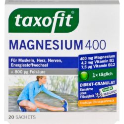 TAXOFIT Magnesium 400+B1+B6+B12+Folsure 800 Gran. 20 St – Артикул 2597700 (артикул 2597700) Германия
