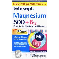 TETESEPT Magnesium 500+B12 Depot Tabletten 30 St – Артикул 11119017 (артикул 11119017) Германия