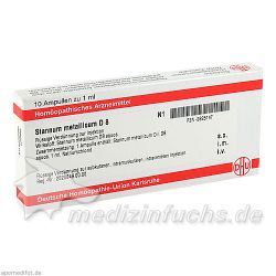 STANNUM METALLICUM D 8 Ampullen, 10X1 ML – Артикул 2825147 (артикул 2825147) Германия