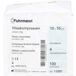 VLIESKOMPRESSEN 10x10 cm unsteril 4lagig 100 St – Артикул 962242 (артикул 962242) Германия