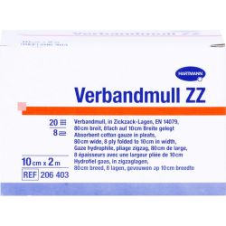 VERBANDMULL Hartmann 10 cmx2 m zickzack 1 St – Артикул 1083726 (артикул 1083726) Германия