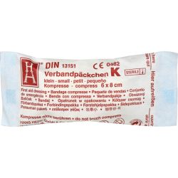 VERBANDPCKCHEN 6x8 cm K steril 1 St – Артикул 3160804 (артикул 3160804) Германия