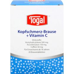 TOGAL Kopfschmerz-Brause + Vit.C Brausetabletten 20 St – Артикул 3822501 (артикул 3822501) Германия