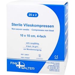 VLIESKOMPRESSEN 10x10 cm steril 4fach 25X2 St – Артикул 4793807 (артикул 4793807) Германия