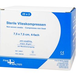 VLIESKOMPRESSEN 7,5x7,5 cm steril 4fach 25X2 St – Артикул 4808302 (артикул 4808302) Германия