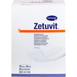 ZETUVIT Saugkompressen steril 10x10 cm CPC 25 St – Артикул 464716 (артикул 464716) Германия
