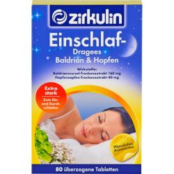 ZIRKULIN Einschlaf Dragees Baldrian+Hopfen 80 St – Артикул 515661 (артикул 515661) Германия