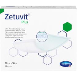 ZETUVIT Plus extrastarke Saugkompr.steril 10x10 cm 10 St – Артикул 2536259 (артикул 2536259) Германия