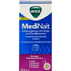 WICK MediNait Erklt.Sir.m.Honig-u.Kamil.Aroma 120 ml – Артикул 6156393 (артикул 6156393) Германия