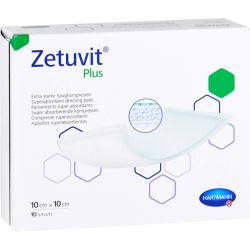 ZETUVIT Plus extrastarke Saugkompr.steril 10x10 cm 10 St – Артикул 7558337 (артикул 7558337) Германия